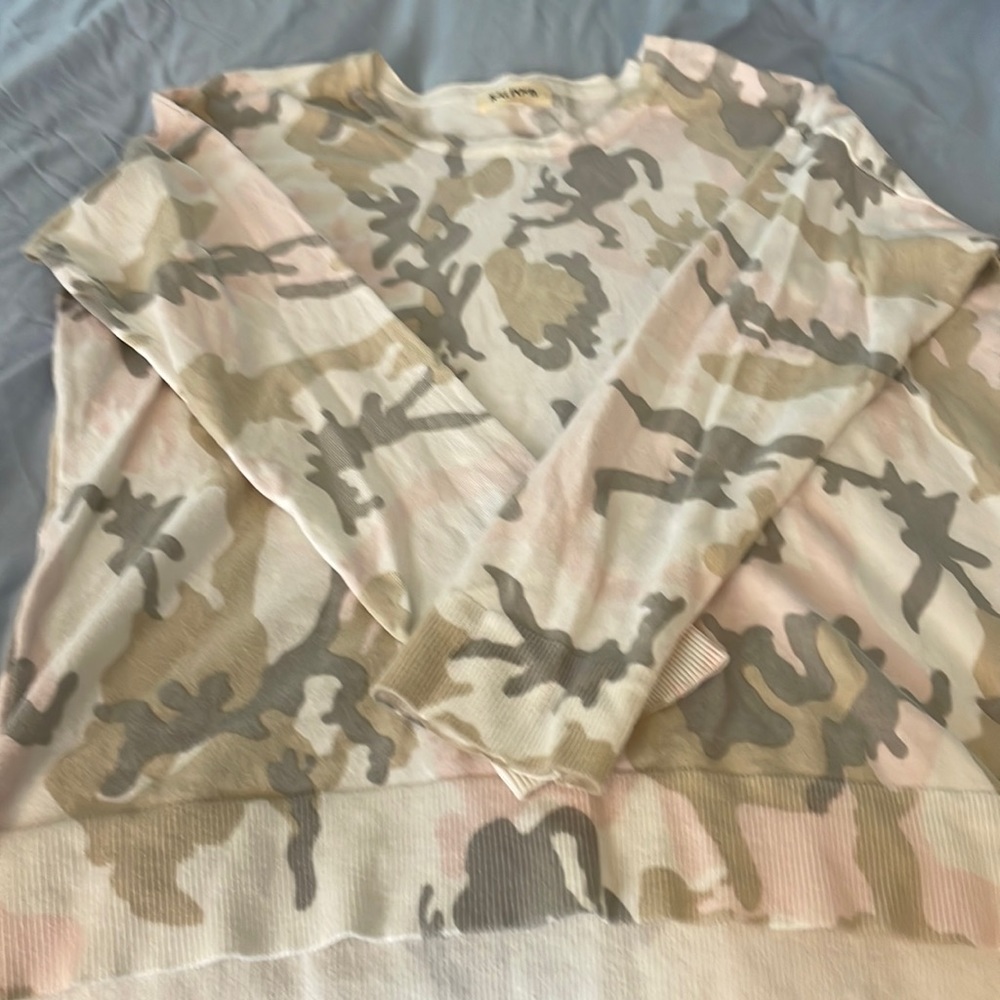 Lightweight sweater size small with camo print